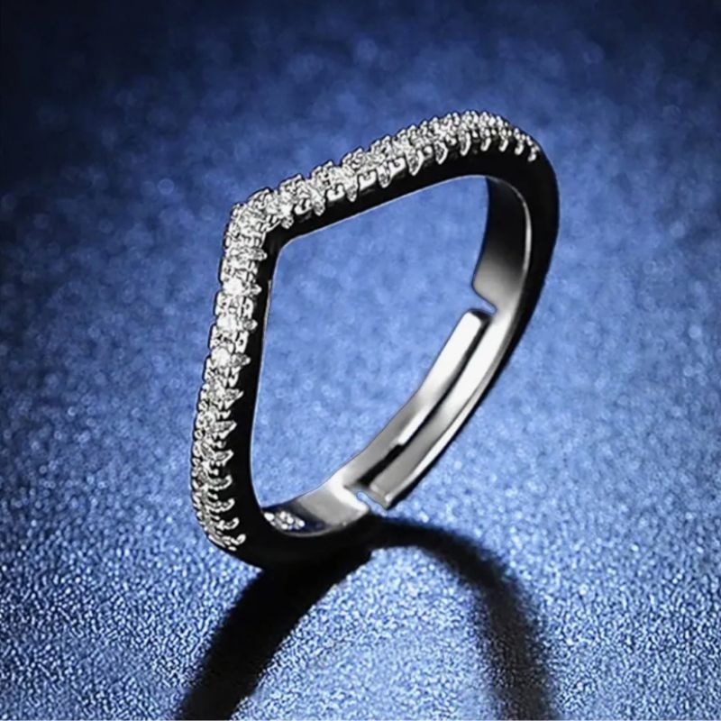 Thin Stackable Wishbone Band Ring