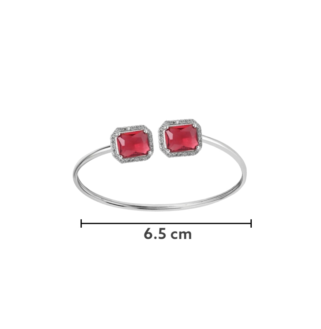 Ruby Silver cuff bracelet
