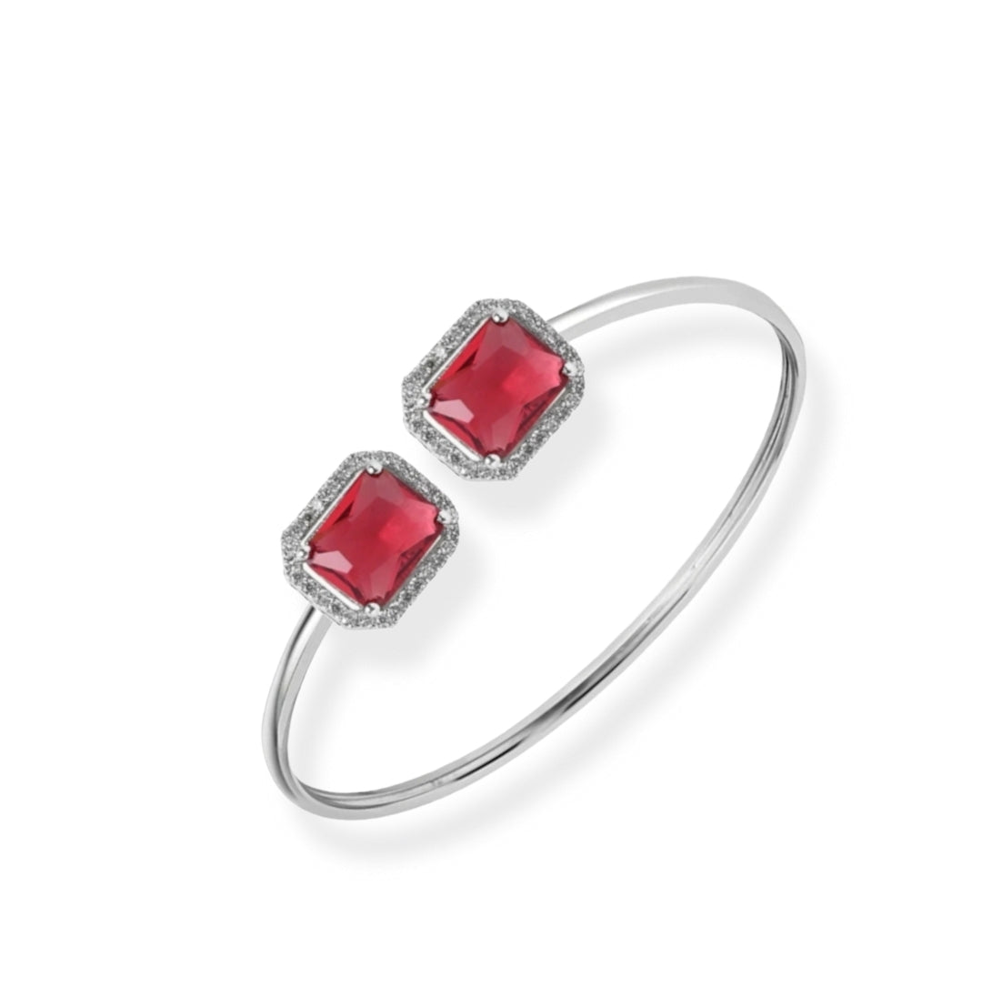 Ruby Silver cuff bracelet