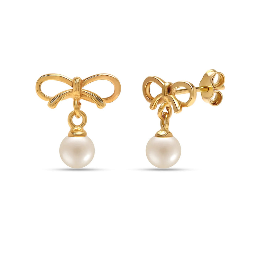 Pearl 18 k plated queen silver necklace set