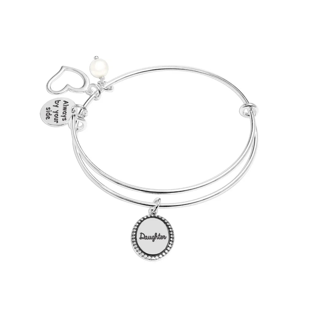 Daughter Love Silver Charm Bracelet