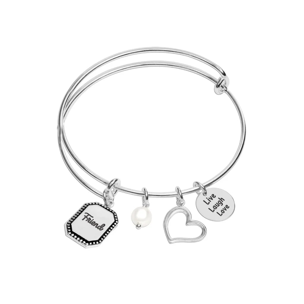 Friendship Silver Charm Bracelet