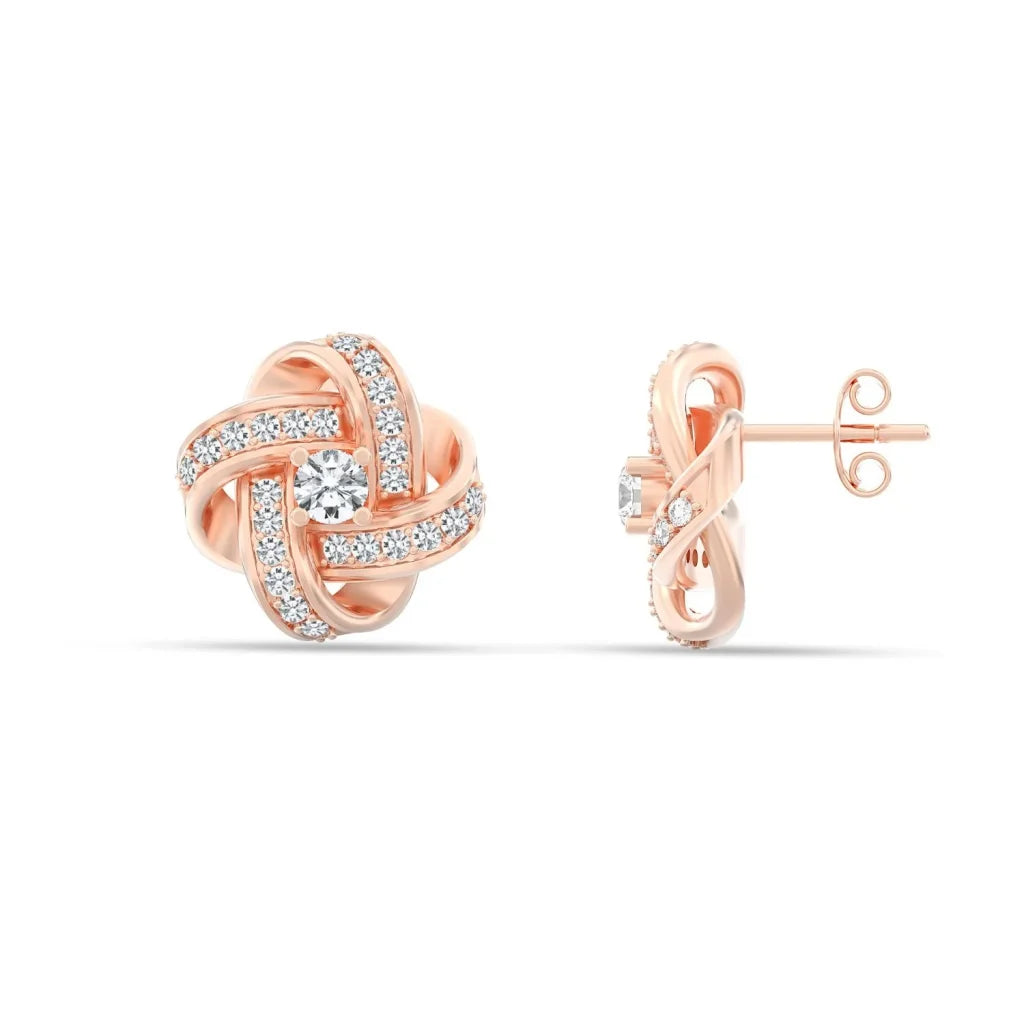 Love Knot Micro Paved Earrings