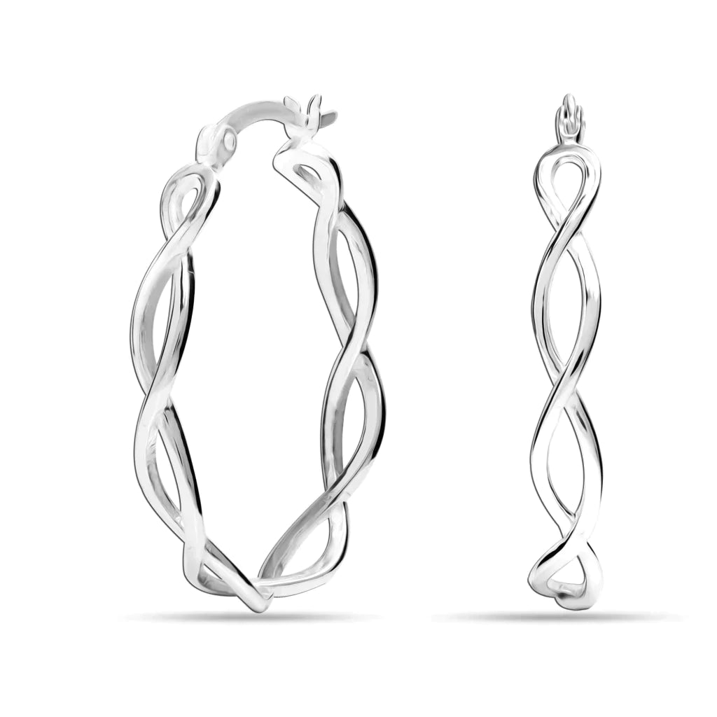 Twisting Celtic Knot Hoop Earrings
