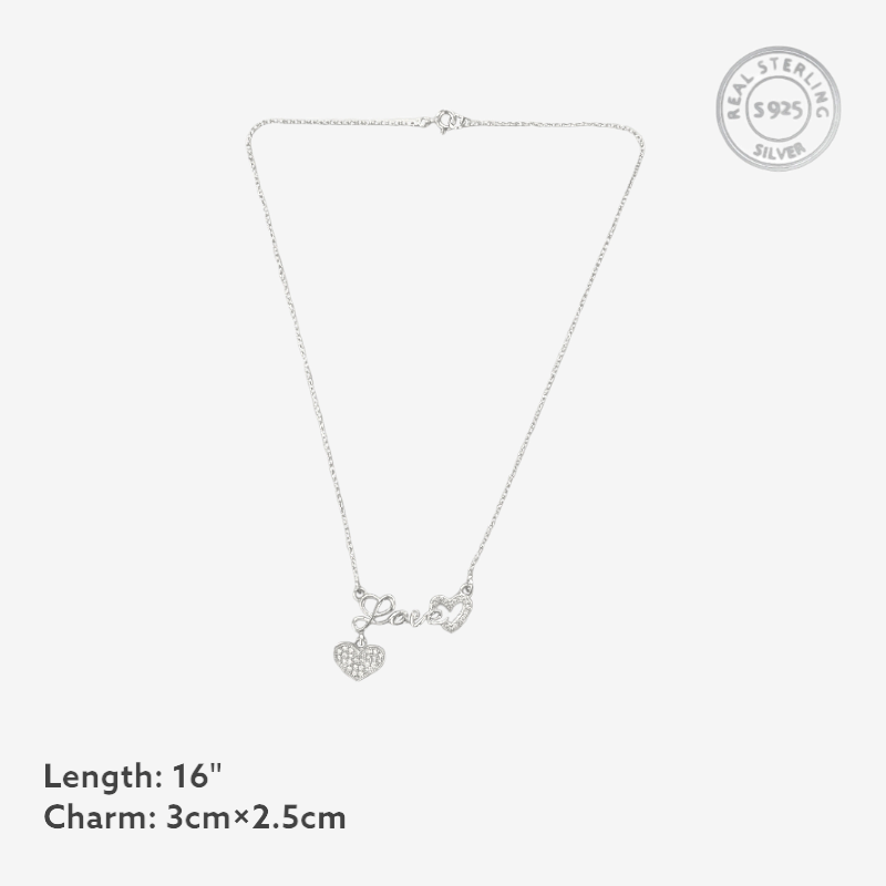 Love Heart Charm Necklace