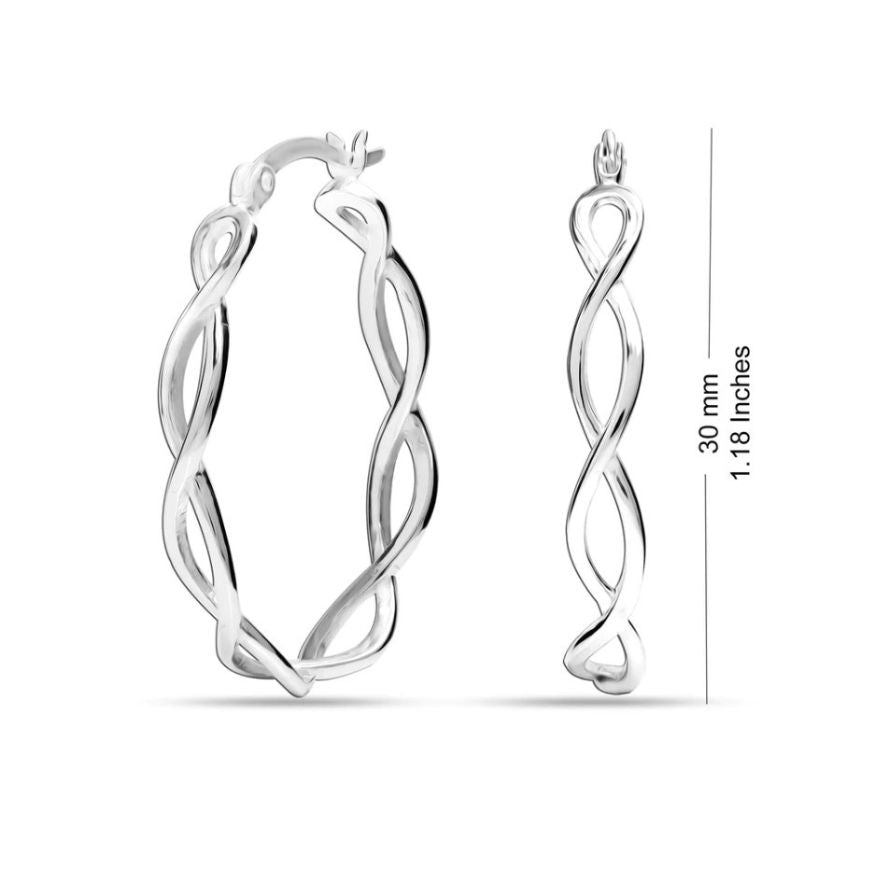 Twisting Celtic Knot Hoop Earrings