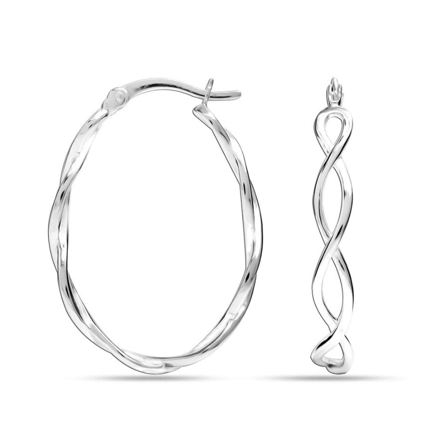 Twisting Celtic Knot Hoop Earrings