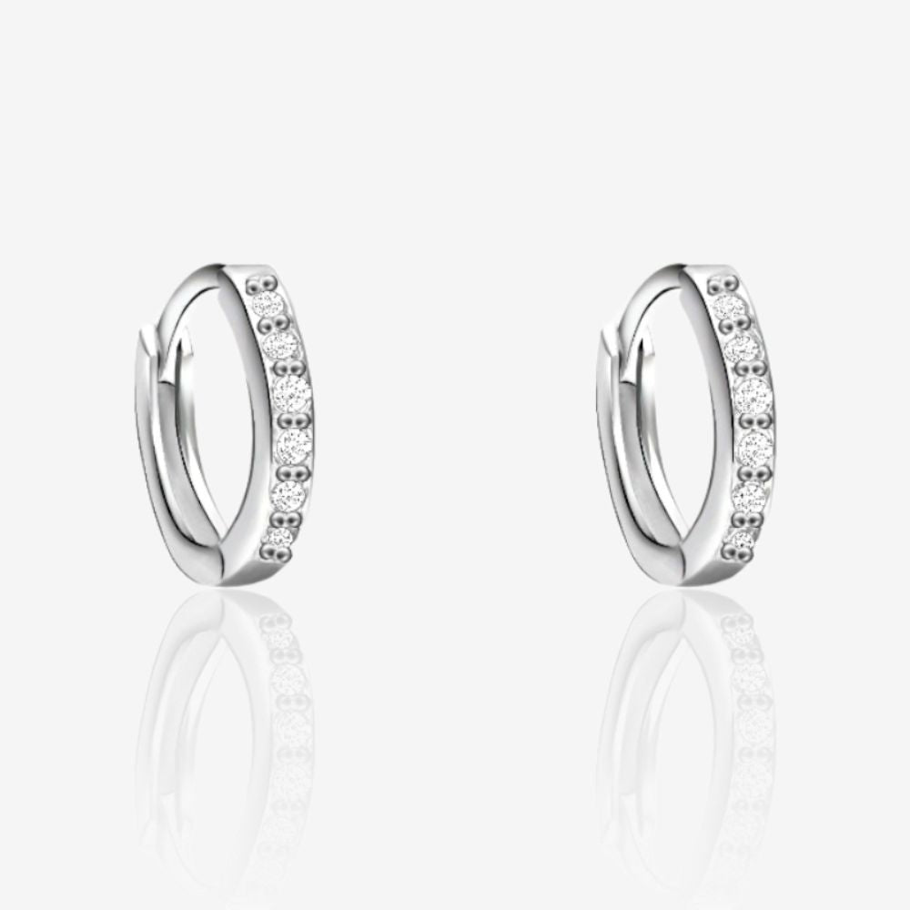 Sparkling Mini Hoop Earrings