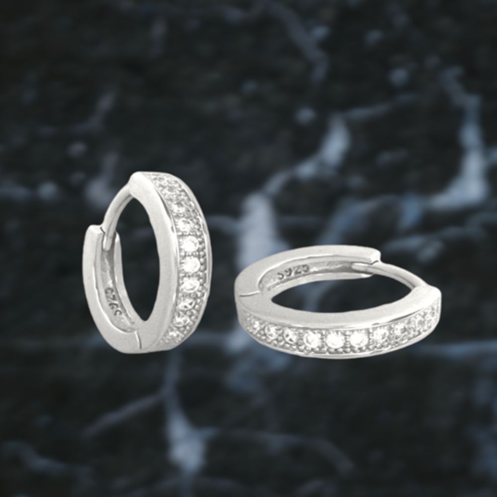 Sparkling Mini Hoop Earrings