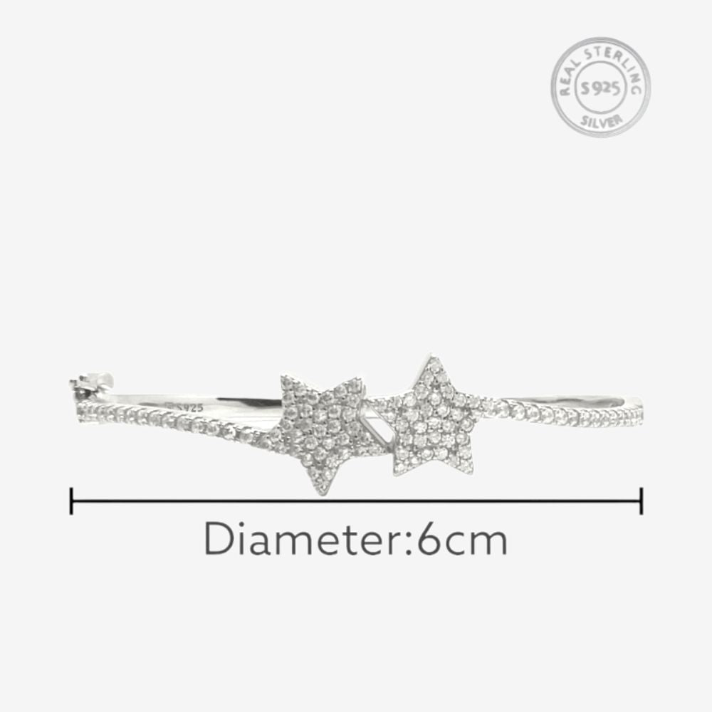 Twin Star Bangle Bracelet