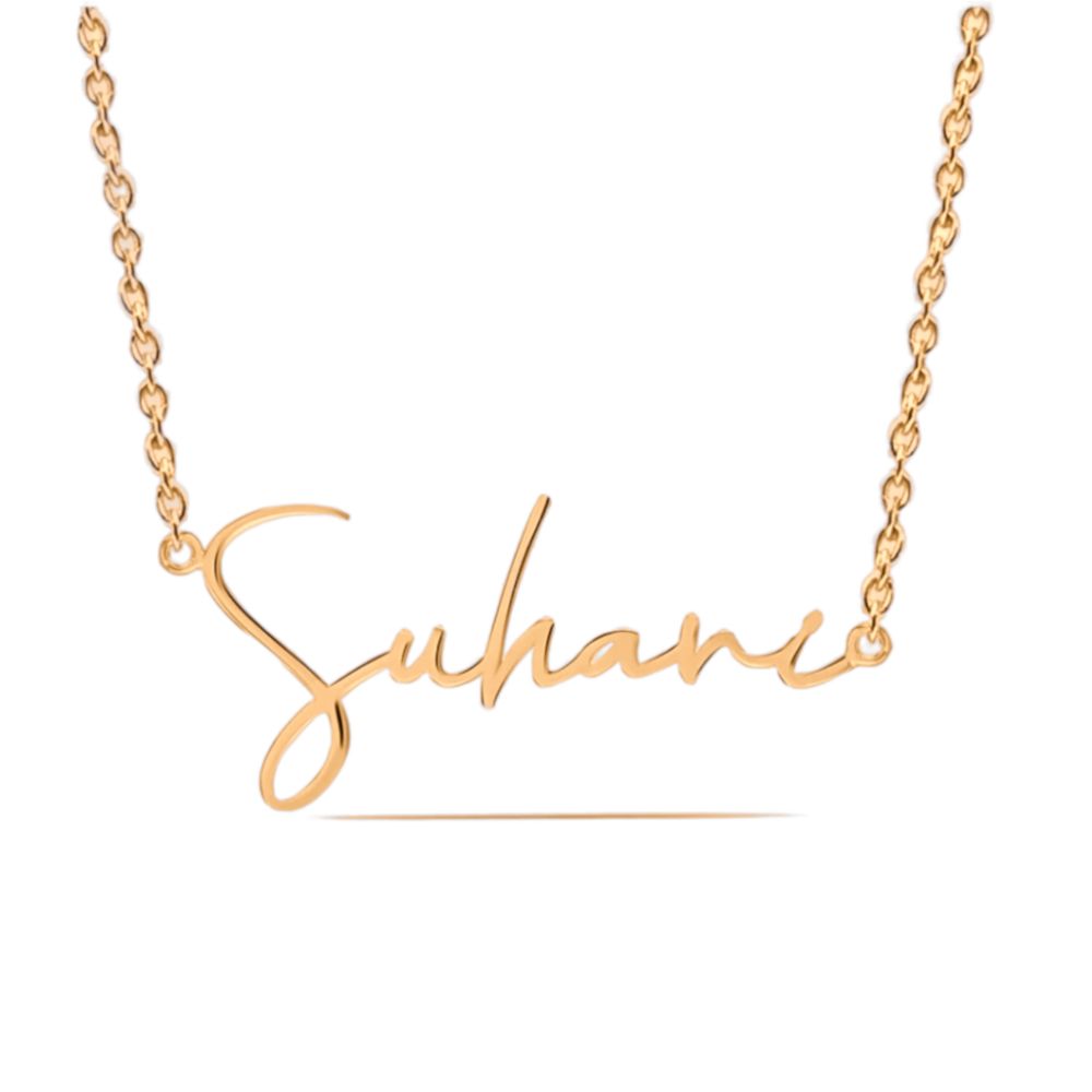 Personalised Signature Style Silver Necklace