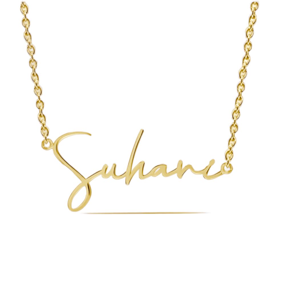 Personalised Signature Style Silver Necklace