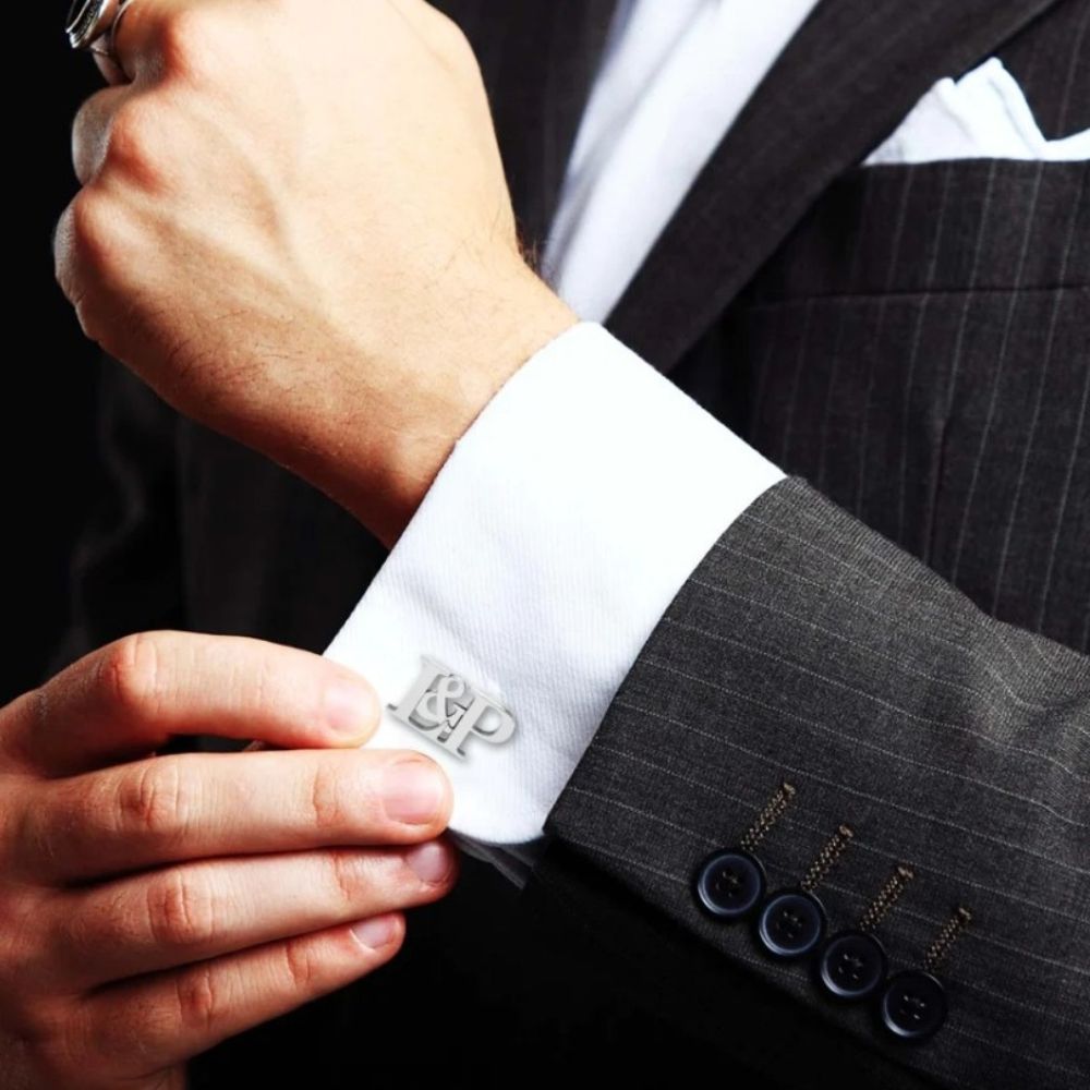 Personalised Name Initial Cuff Link For Him