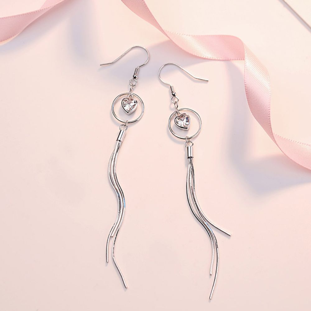 Heart Tassels Earrings