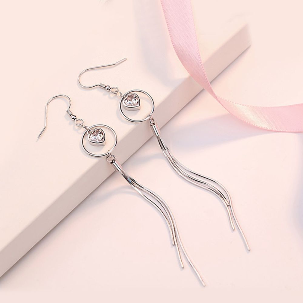Heart Tassels Earrings