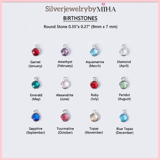 Personalised Cursive Birthstone Name Necklace
