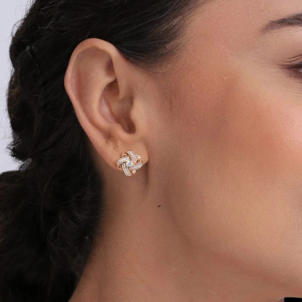 Love Knot Micro Paved Earrings