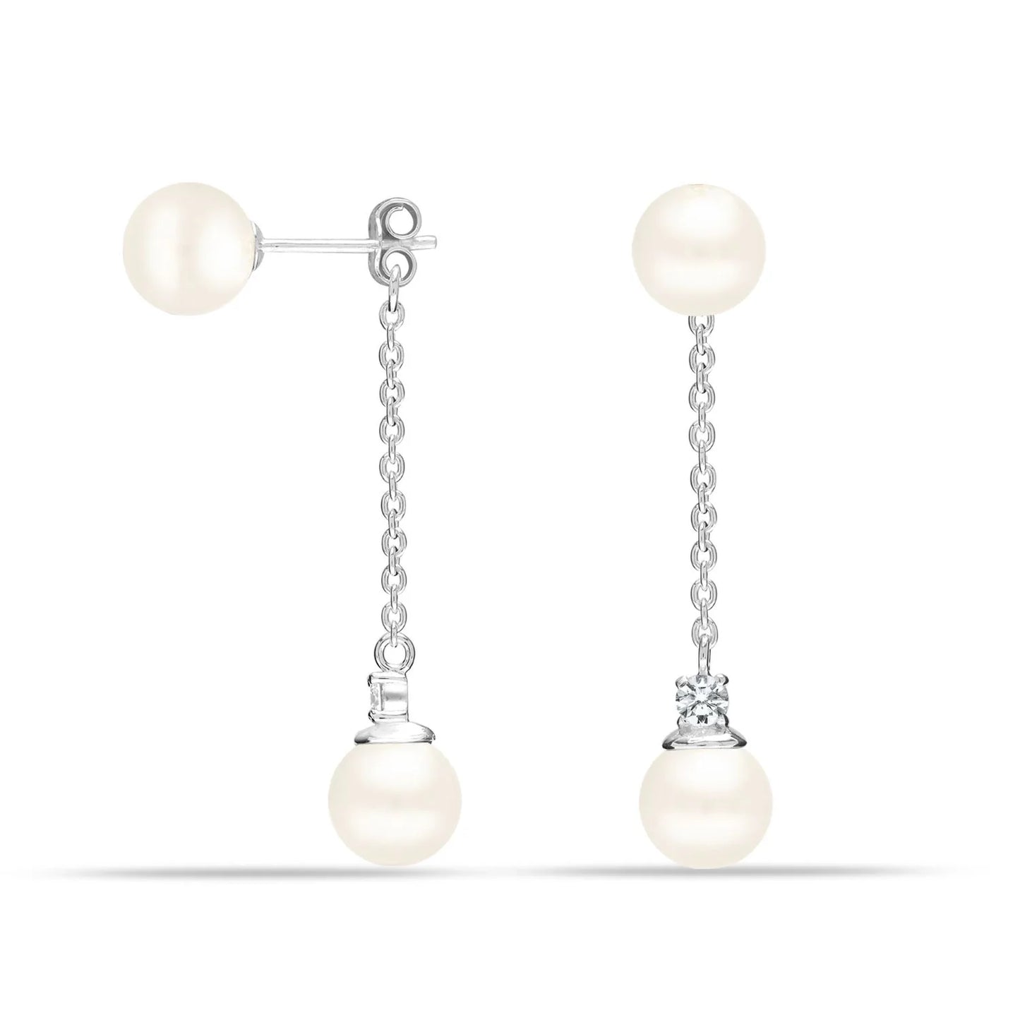 Pearl Back Lock Earrings