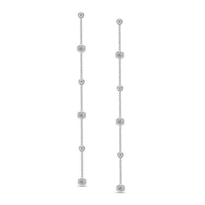 Zircon Dangle Stud Earrings