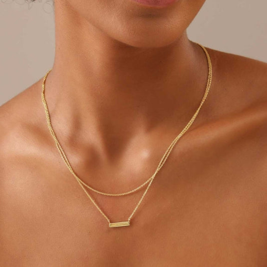 Double Layered Bar Necklace