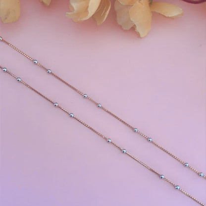 Minimal rosegold Beads Anklets