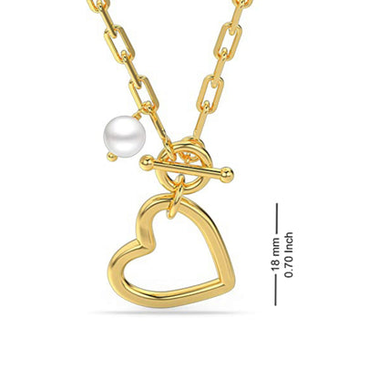 Heart T Lock Necklace