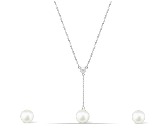 Pearl Y necklace set