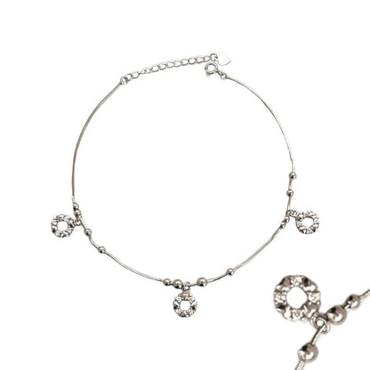 Halo Heart Charm Anklets