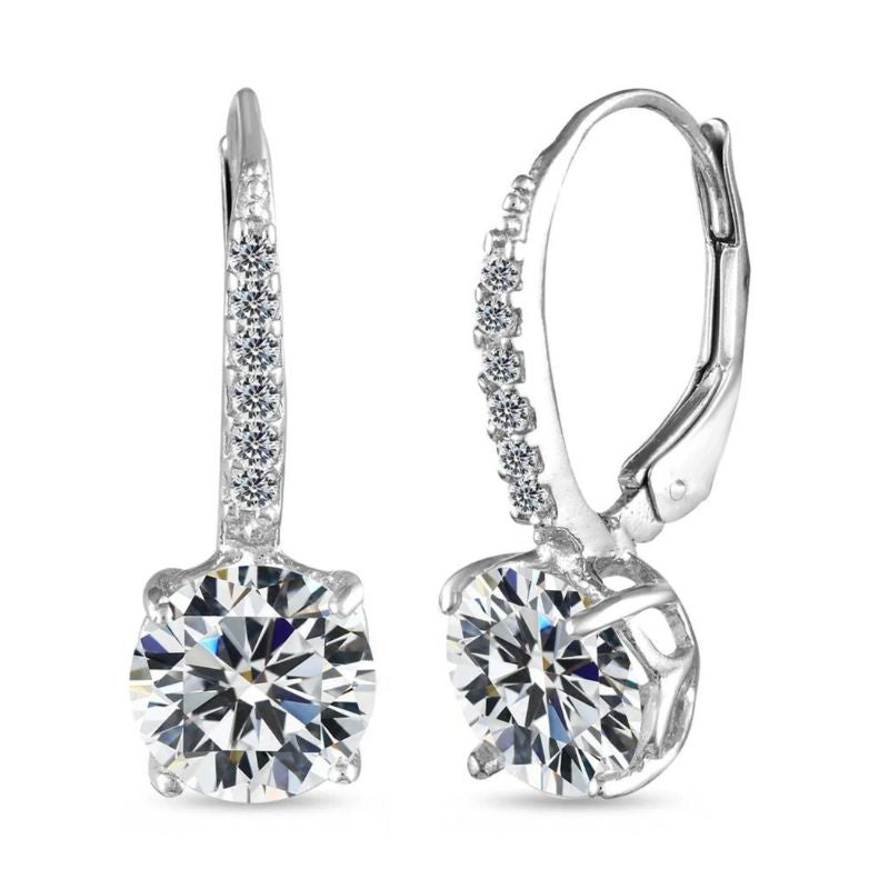 CZ Drop Liverback Earrings