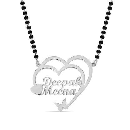 Personalized Silver Mangalsutra Necklace