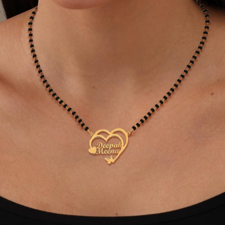 Personalized Silver Mangalsutra Necklace