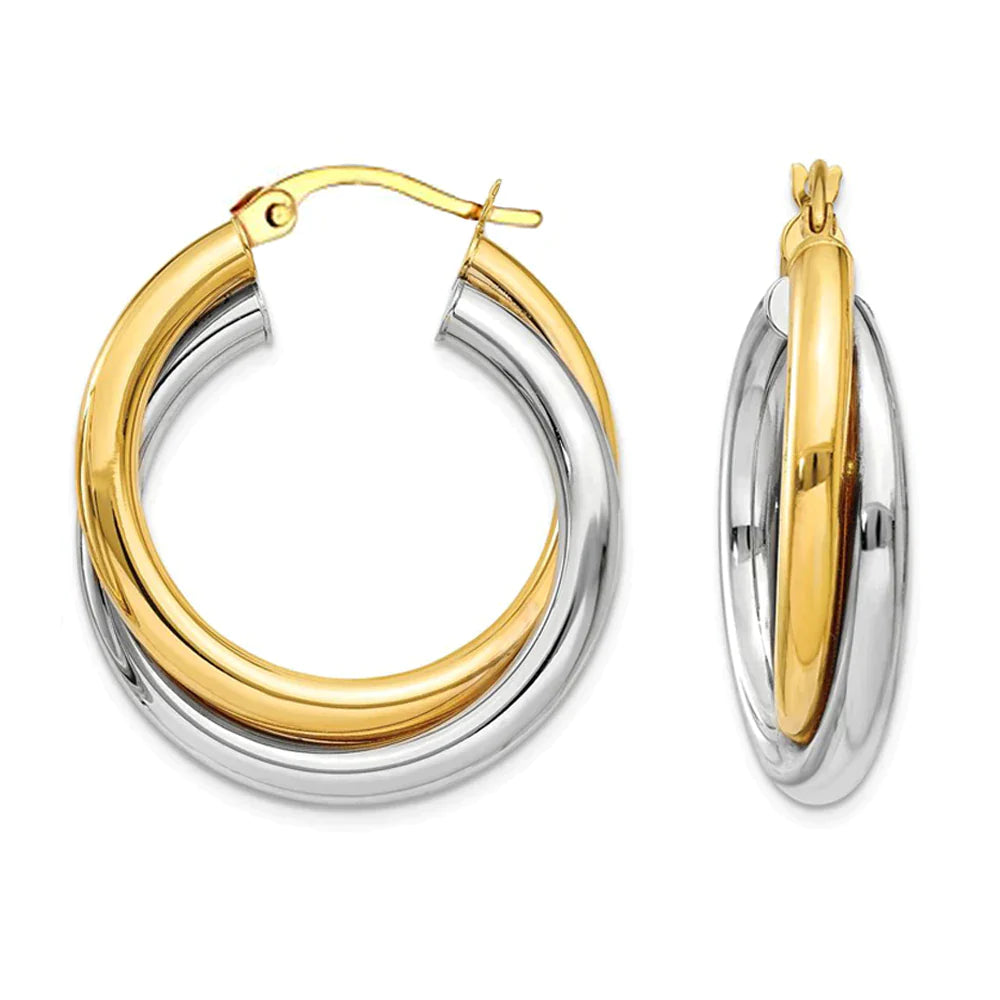 Intertwining Tube Hoop Earrings