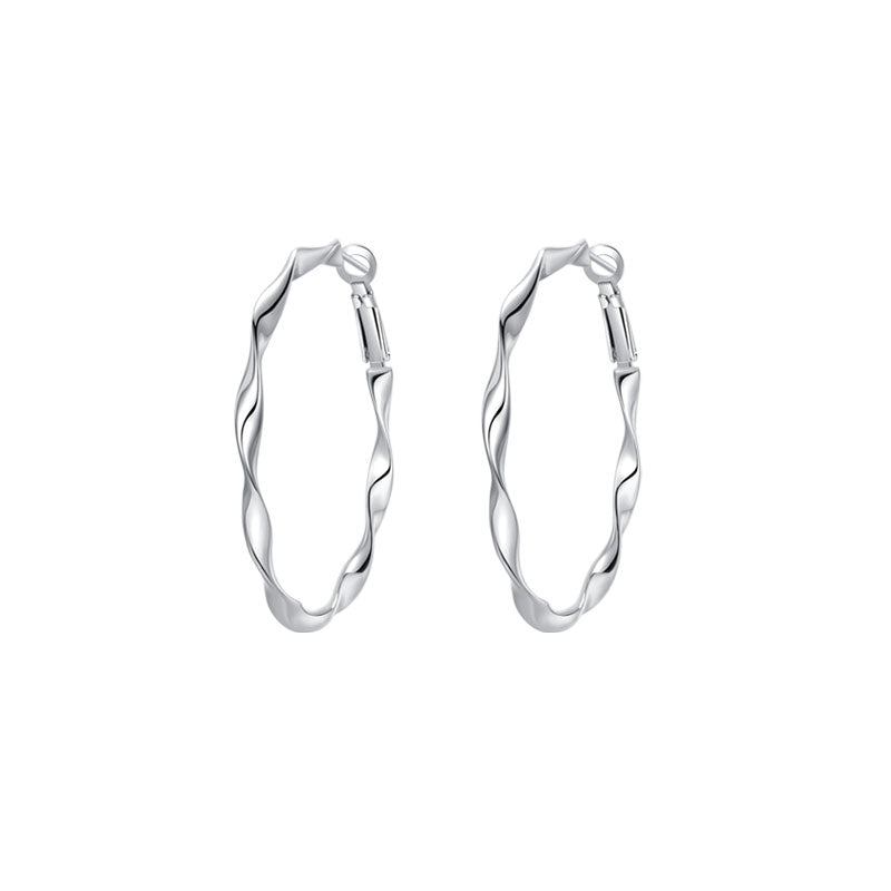 Wave Hoop Earrings