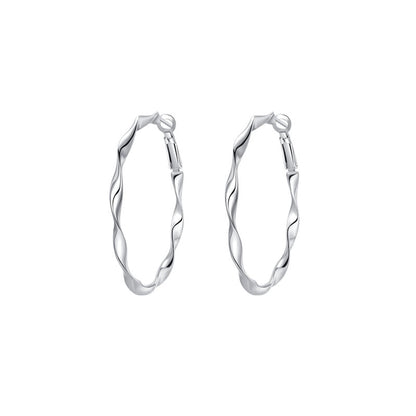 Wave Hoop Earrings