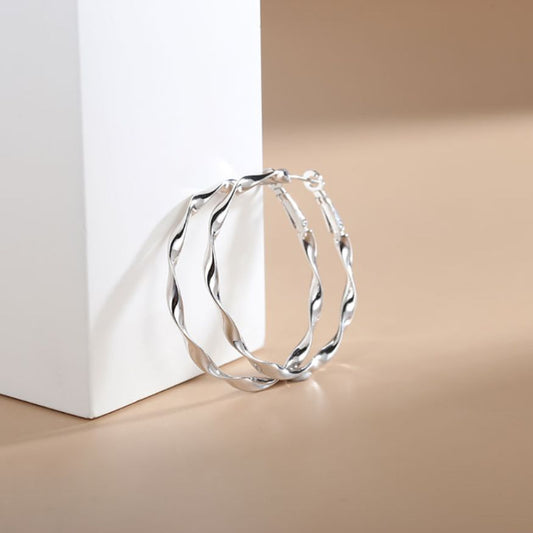 Wave Hoop Earrings