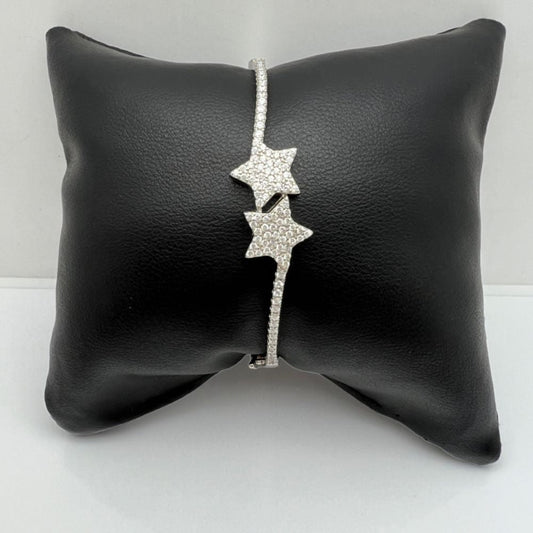 Twin Star Bangle Bracelet