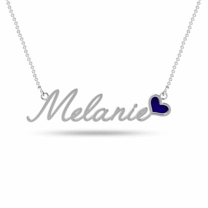 Personalised Heart Silver Necklace