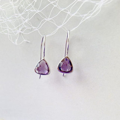 Amethyst Quartz Gemstone Earrings
