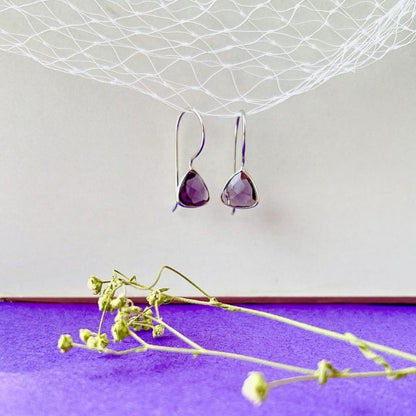Amethyst Quartz Gemstone Earrings