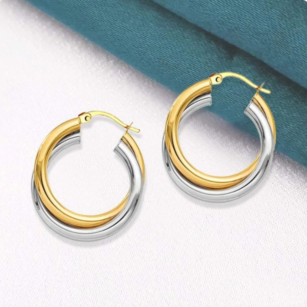 Intertwining Tube Hoop Earrings