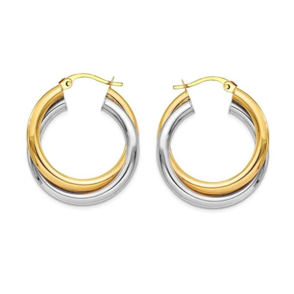 Intertwining Tube Hoop Earrings