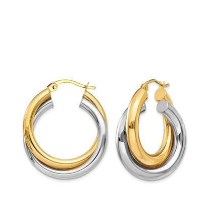 Intertwining Tube Hoop Earrings